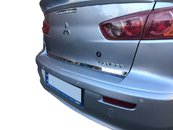 Накладка кромки багажника (нерж) Carmos - Турецька сталь для Mitsubishi Lancer X 2008↗ мм.