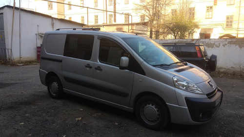 Рейлінги ХРОМ Довга, пластикові ніжки для Peugeot Expert 2007-2017 рр.