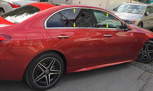 Повна окантовка вікон (нерж) для Mercedes C-class W206 2022↗︎ мм.