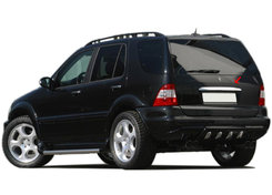 Хром накладки для Mercedes ML 163 задня планка нерж Carmos (Туреччина)