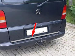 Хром накладка на кромку багажника для Mercedes Vito 638