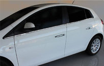 Молдинги для скла (6 шт, нерж.) для Fiat Bravo 2008↗ мм.