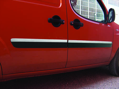 Хром молдинг дверний вузький (нерж.) 4 шт. Omsa для Fiat Doblo 2006-2009