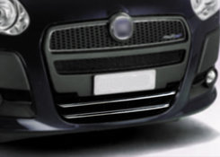 Хром накладки на передній бампер (нерж.) 2 шт. Omsa для Fiat Doblo 2010+