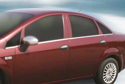Хром нижні молдинги стекол (нерж.) 8 шт. Omsa для Fiat Linea