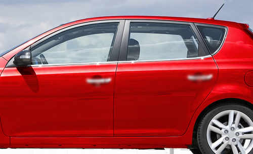 Окантовка вікон (4 шт., нерж.) для Kia Ceed 2007-2012 рр.