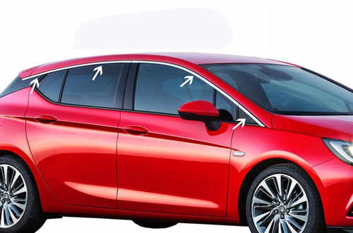 Окантовка вікон (нерж) Верхня для Opel Astra K 2016↗