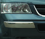 Хром накладки на передній бампер (нерж.) 2 шт. (Бровки) для VW T5 2003-2010 Carmos (Туреччина)