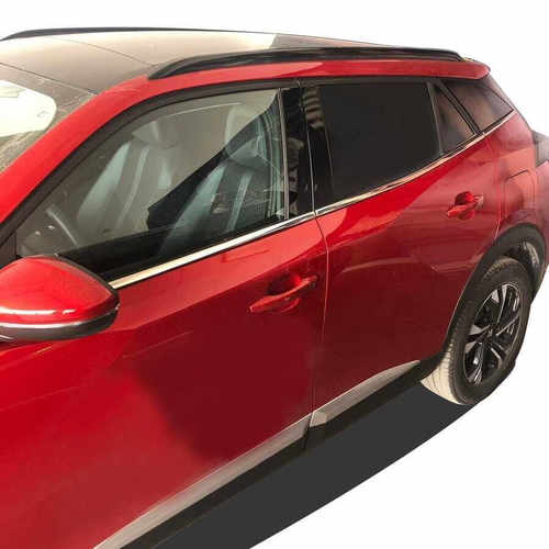 Окантовка вікон (6 шт, нерж) для Peugeot 2008 2019↗︎ мм.