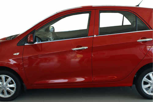 Окантовка вікон (4 шт, нерж) для Kia Picanto 2011-2016 рр.