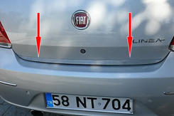 Хром накладки для Fiat Linea 2006 кромка багажника нерж Carmos (Туреччина)