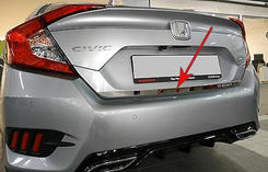 Кромка багажника (нерж) для Honda Civic Sedan X 2016↗ мм.