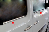 Хром нижні молдинги стекол (2 шт) для Renault Kangoo 2008+