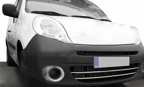 Хром накладки на передній бампер (нерж.) для Renault Kangoo 2008+