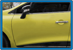 Накладки на дверні ручки HB (4шт, нерж) для Renault Clio IV 2012-2019 рр.