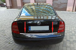 Кромка багажника (нерж.) для Skoda Superb 2001-2009 гг.