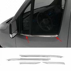 Окантовка стекол (4 шт, нерж) для Mercedes Sprinter 2018↗ мм.