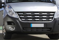 Накладки на противотуманки (2 шт., нерж.) для Renault Master 2011↗ мм.