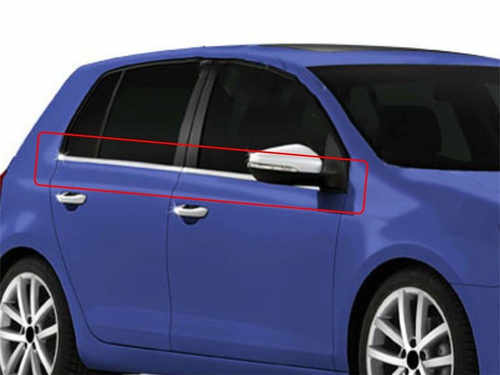 Молдинг скла (4 шт, нерж) для Volkswagen Golf 6