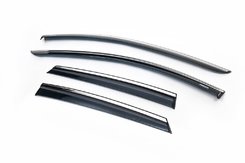 Вітровики з хромом (4 шт, Niken) для Seat Leon 2013-2020 рр.