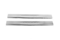 Накладки на пороги Carmos V2 (2 шт, нерж) для Ford Connect 2010-2013 рр.