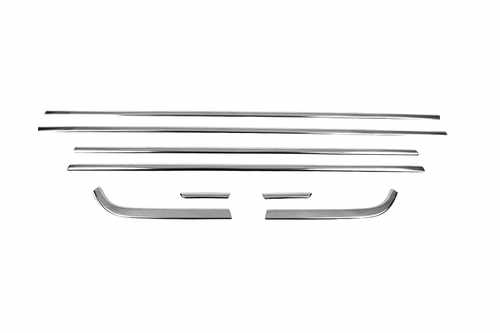 Нижні молдинги стекол (8 шт, нерж) для Hyundai Bayon