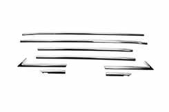Нижні молдинги стекол OmsaLine (8 шт., нерж.) для Opel Crossland X