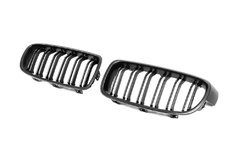 Решетка-ноздри (2 шт, Black Mat) для BMW 3 серия F-30/31/34 2012-2019 гг.