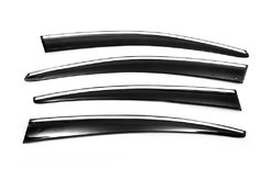 Вітровики з хромом SD (4 шт., Sunplex Chrome) для Volkswagen Passat B7 2012-2015рр.