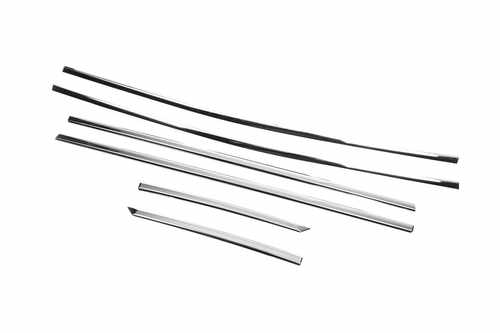 Окантовка вікон (6 шт, нерж) для Peugeot 2008 2019↗︎ мм.