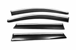 Вітровики з хромом (4 шт., Sunplex Chrome) для Nissan Qashqai 2014-2021рр.
