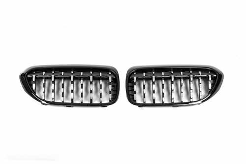 Грати-ніздрі (2 шт, Diamond) для BMW 5 серія G30/31 (2017↗)