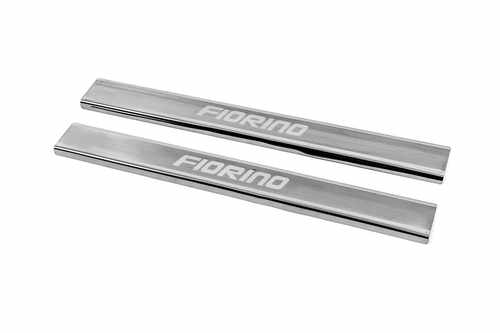 Хром накладки на дверні пороги Carmos для Fiat Fiorino