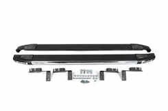 Бокові пороги Omsa Black (2 шт., алюм.) для Peugeot Bipper 2008↗ мм.