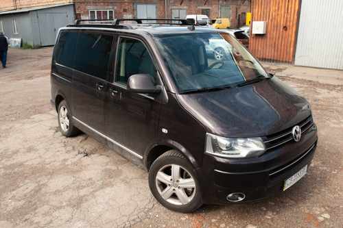 Алюмінієві рейлінги інтегровані для VW T5, T6 чорні (Довга база)