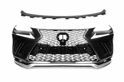 Бампер з гратами в рестайлінг дизайні для Lexus NX