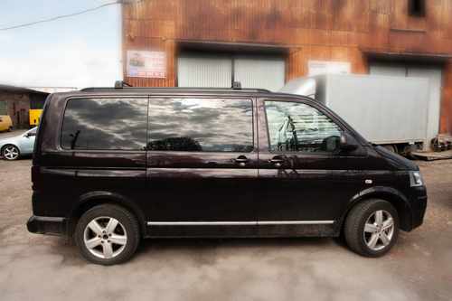 Алюмінієві рейлінги інтегровані для VW T5, T6 чорні (Довга база)