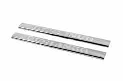 Хром накладки на пороги (4ш) для Citroen Berlingo 2008+ Carmos (Туреччина)