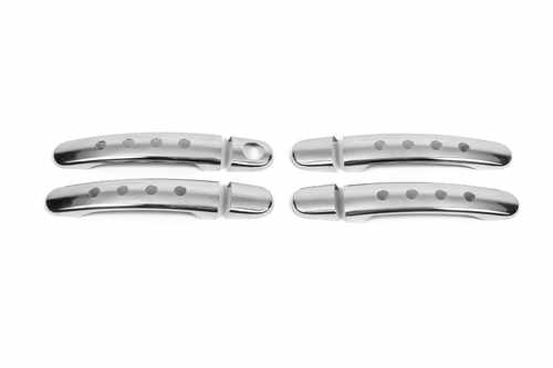 Хром накладки на ручки з дирочками для VW, Skoda нерж Carmos (Туреччина)