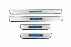 Накладки на пороги Libao LED (4 шт, нерж) для Mazda 3 2009-2013 рр.