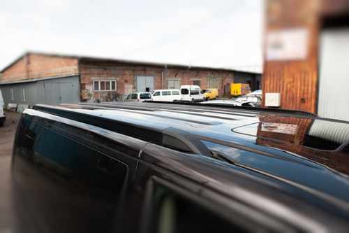 Алюмінієві рейлінги інтегровані для VW T5, T6 чорні (Довга база)