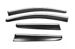 Вітровики з хромом (4 шт., Sunplex Chrome) для Nissan Qashqai 2006-2014рр.