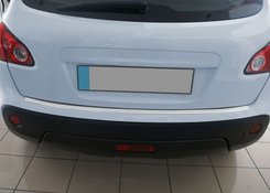 Накладки на задній бампер OmsaLine (нерж.) Глянець, Стандартна база для Nissan Qashqai 2010-2014рр.