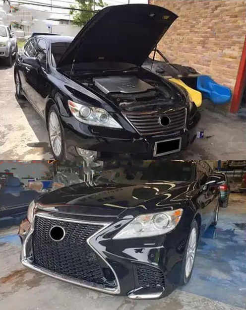 Передній бампер (рестайлінг F-Sport) для Lexus LS 2007-2017.