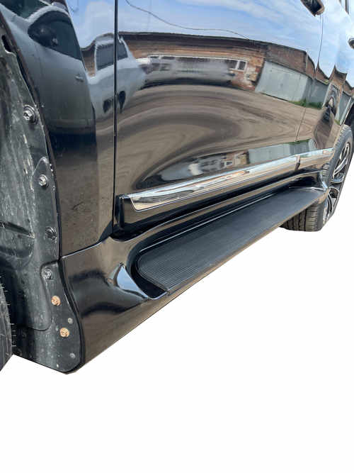 Пороги під оригінал (білі) у стилі Lexus для Toyota Prado 150 2009-/2017-