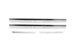 Хром накладки на пороги для Mitsubishi L200 06-15 Carmos (Турция)
