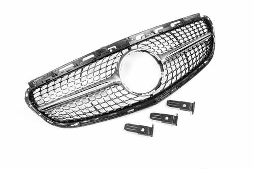 Передня решітка Diamond Silver для Mercedes E-сlass W212 2013-2016