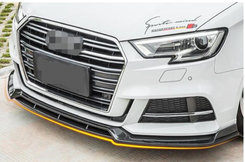 Передня лип спідниця (чорна) для Audi A3 2021+.