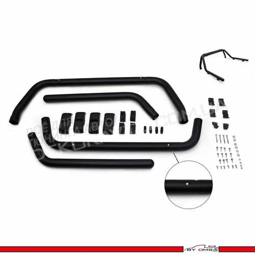 Захисні дуги в кузов Omsa Line Kobra Roll Bar для Mitsubishi L200 2016+ Fiat Чорні FullBack
