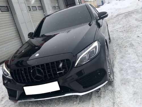 Решітка GT PANAMERICANA для Mercedes C-CLASS W205 2019-2021 Chrome Black